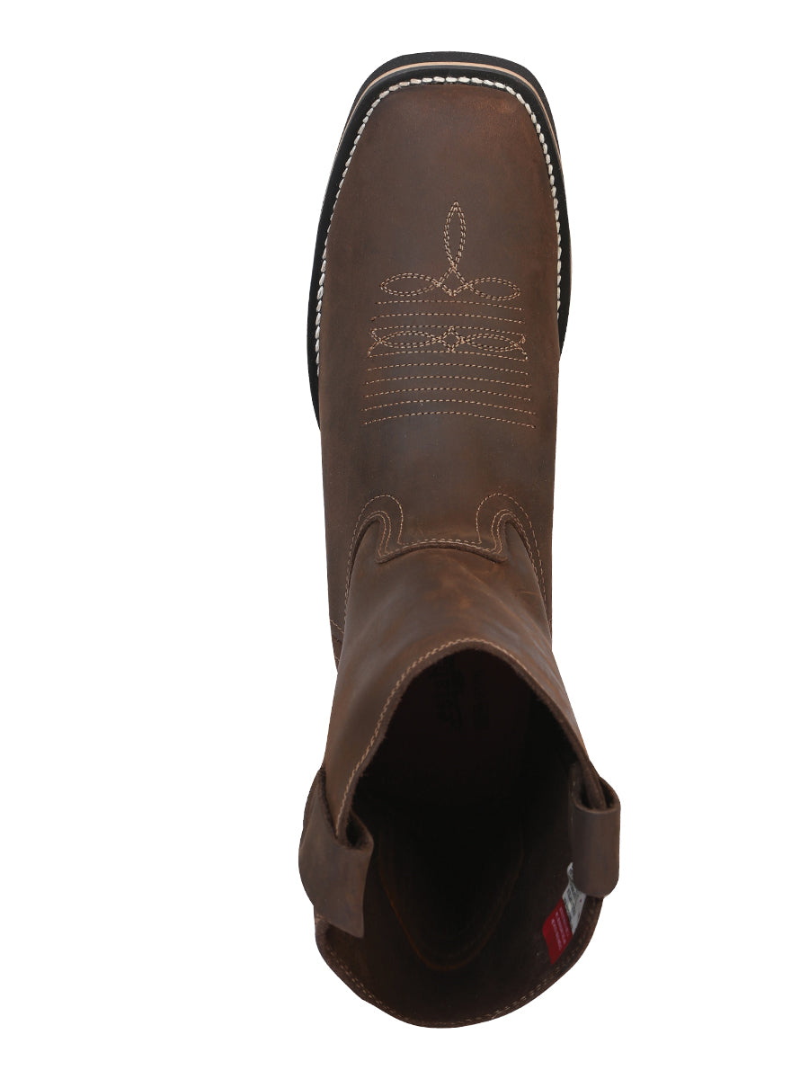 Establo Men’s Rodeo Work Boot - Crazy Leather in Tan
41550