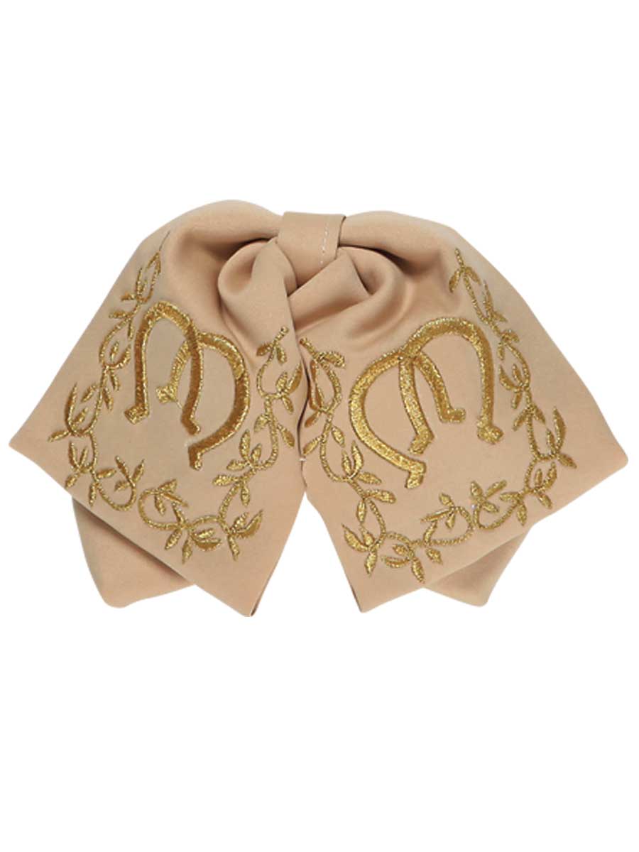 Mexican Charro Bow Tie 100% Polyester Kakhi/Gold 600144