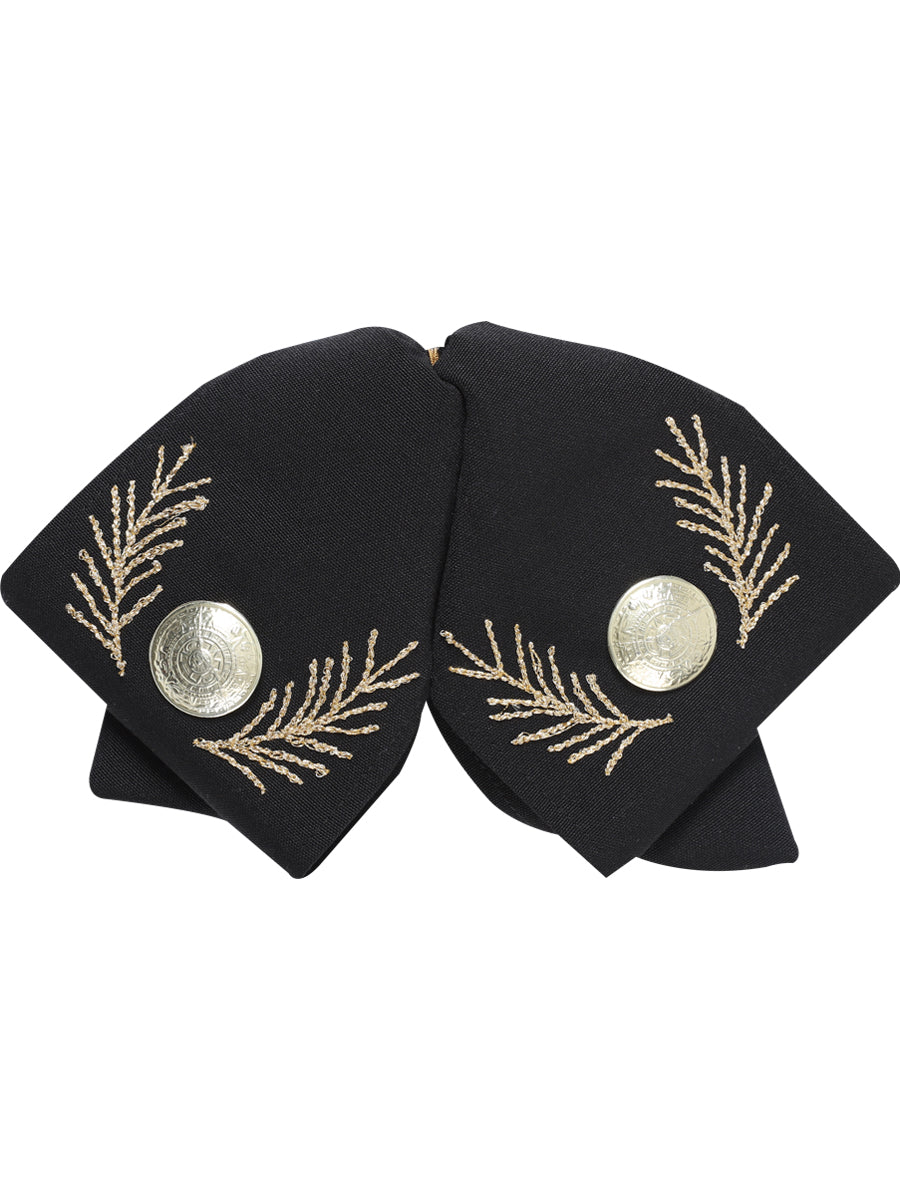 Mexican Charro Bow Tie 100% Polyester Black/Gold 601107