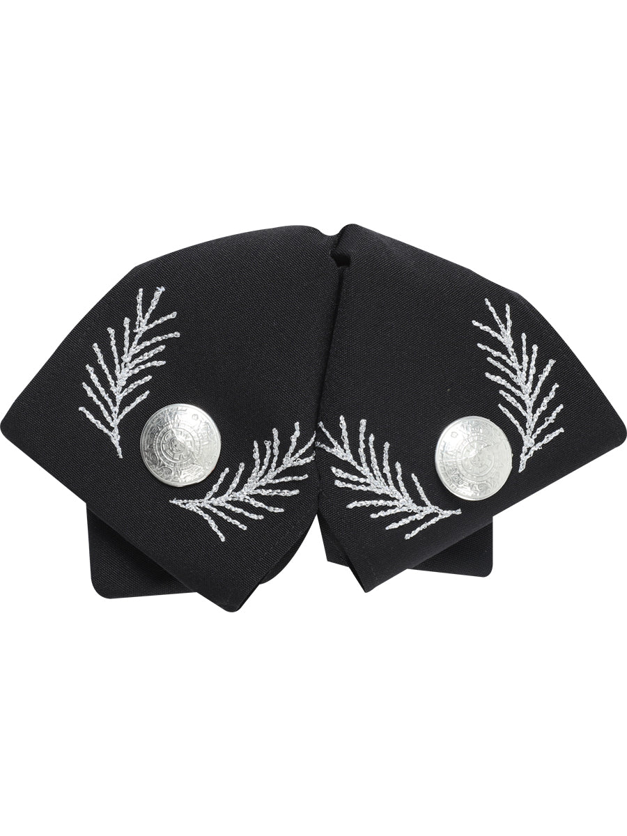 Mexican Charro Bow Tie 100% Polyester Black/Silver 601110