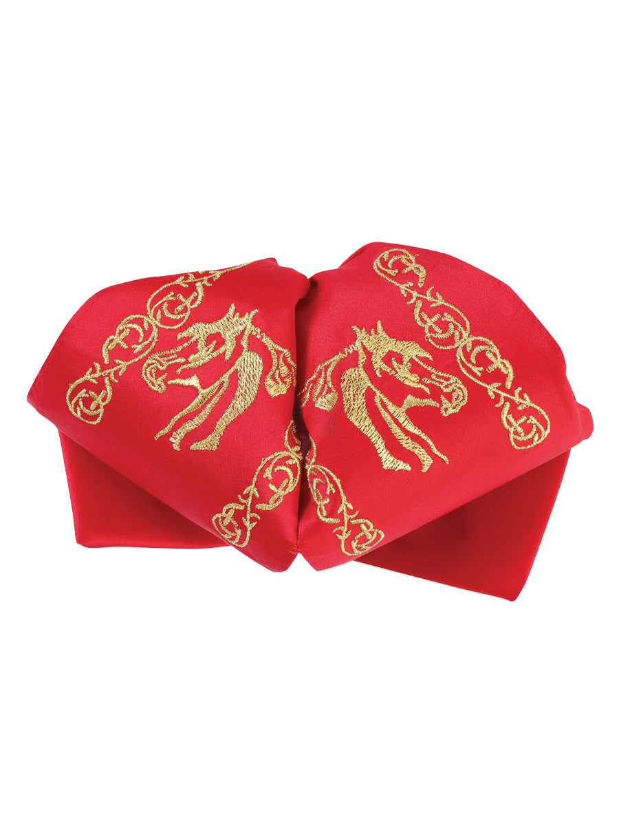 Mexican Charro Bow Tie 100% Polyester Red/Gold 601767