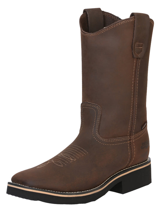 Establo Men’s Rodeo Work Boot - Crazy Leather in Tan

 41550