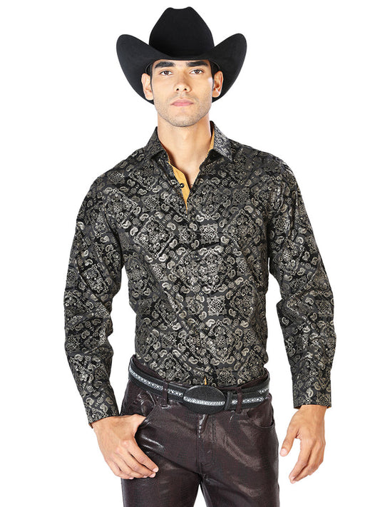 Black Casual Long Sleeve Shirt 43600