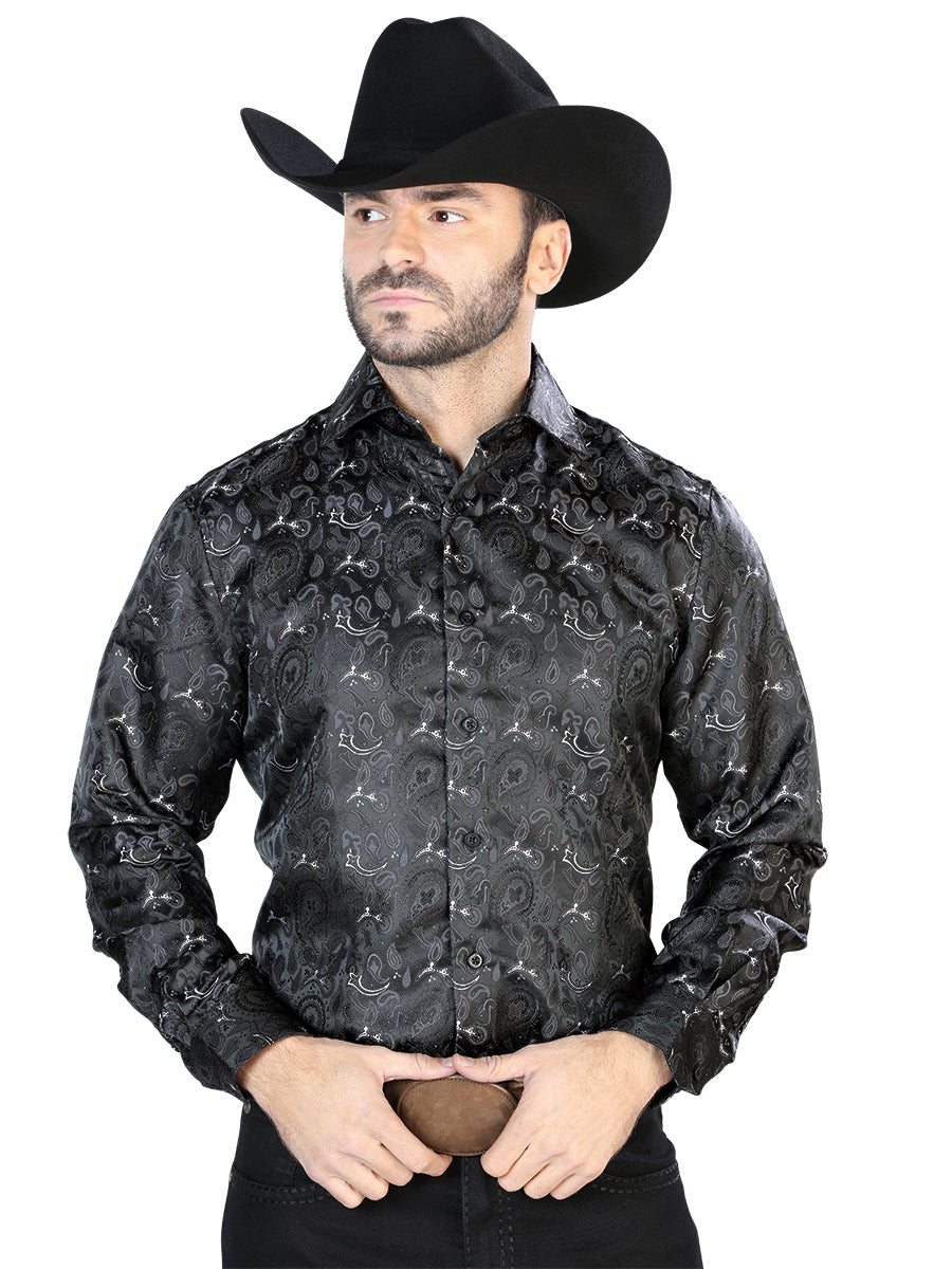 Black Casual Long Sleeve Shirt 43706