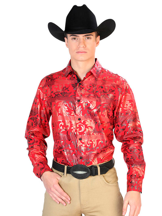 Wine Casual Long Sleeve Shirt 43796