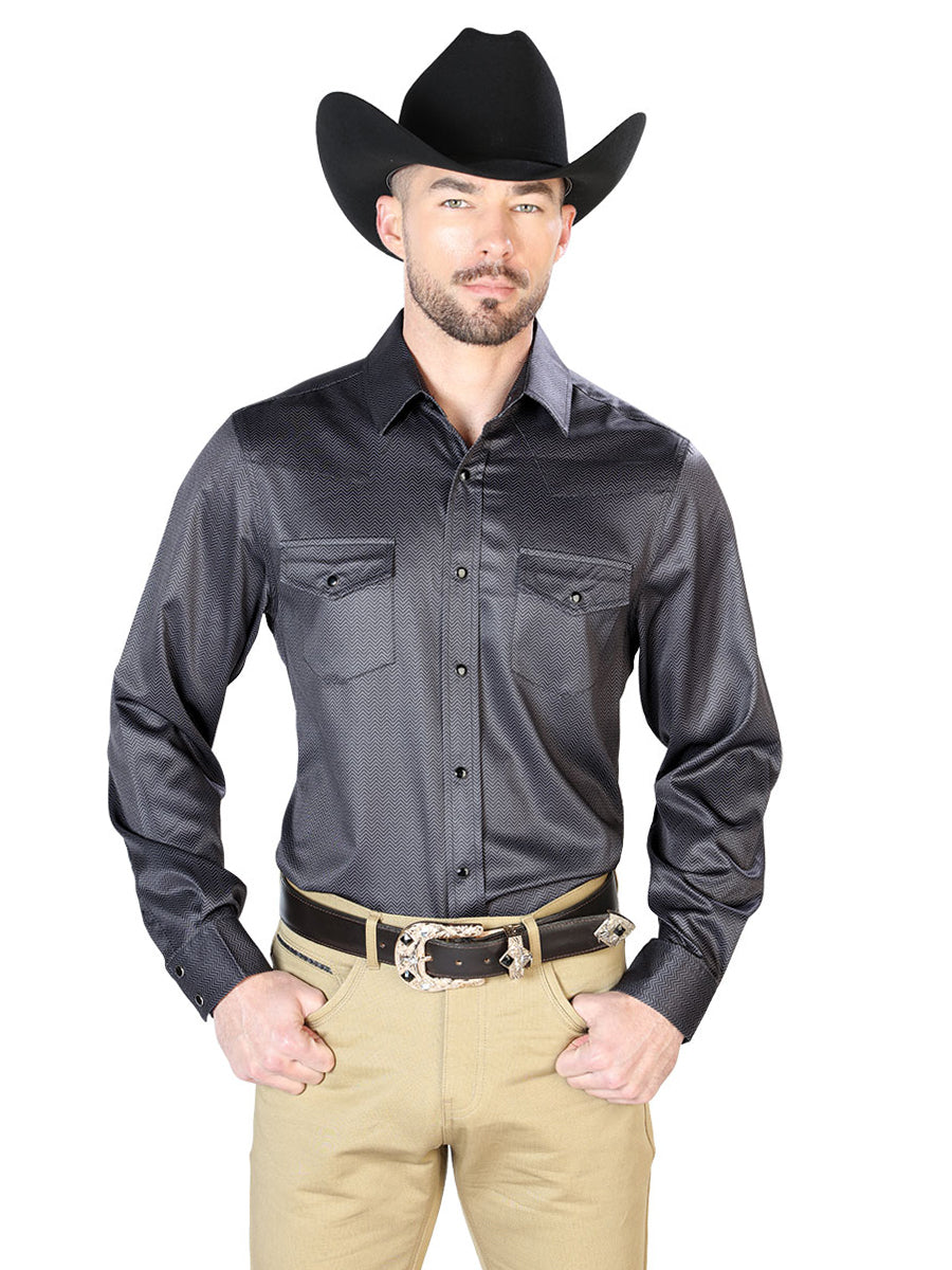 Black Casual Long Sleeve Shirt 43966
