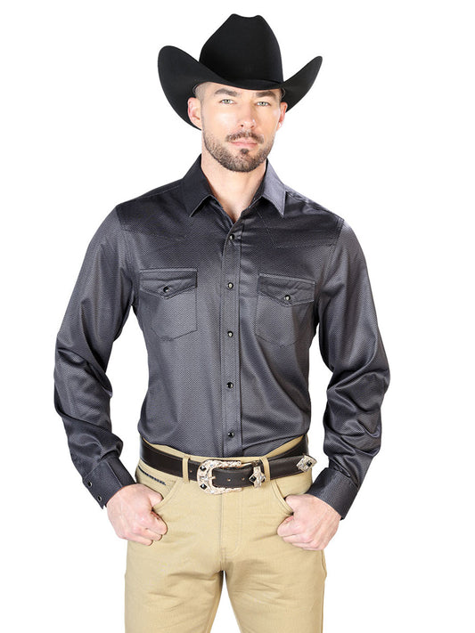Black Casual Long Sleeve Shirt 43966