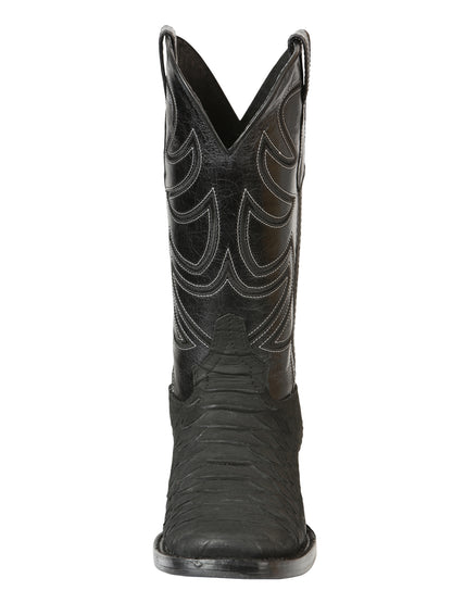 El General Men’s Rodeo Boot Imitation Python - Black 45561
