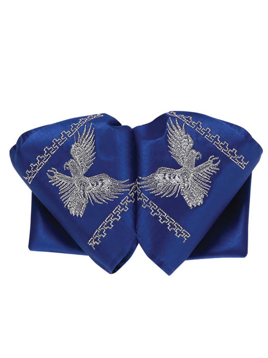 Mexican Charro Bow Tie 100% Polyester Royal Blue/Silver 600121