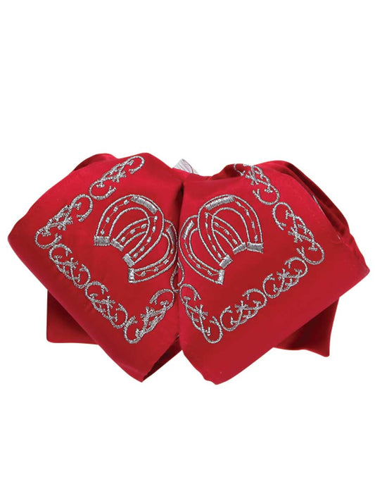 Mexican Charro Bow Tie 100% Polyester Red/Silver 600128