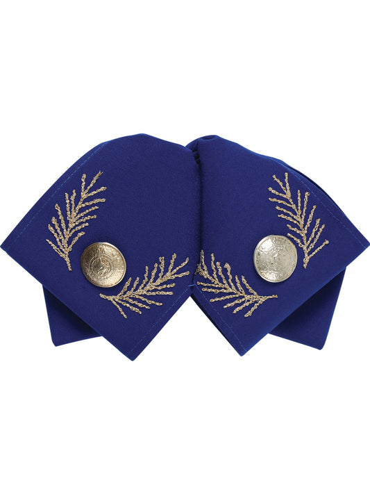 Mexican Charro Bow Tie 100% Polyester Royal Blue/Silver 601105