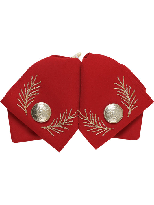 Mexican Charro Bow Tie 100% Polyester Red/Gold 601106