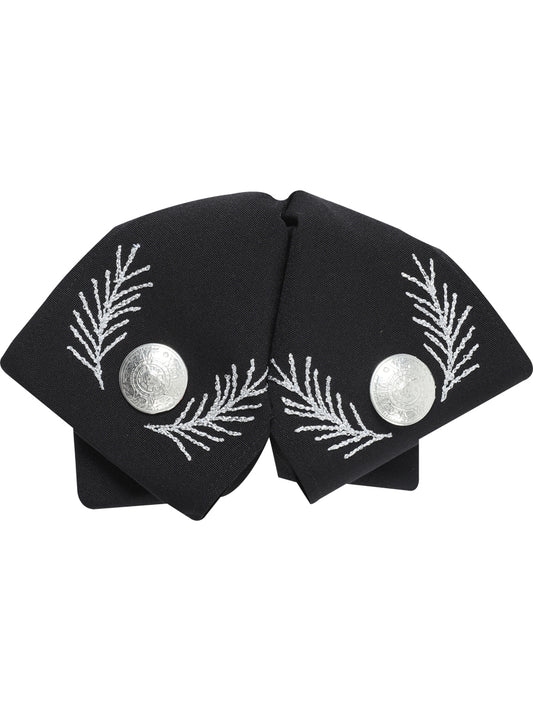 Mexican Charro Bow Tie 100% Polyester Black/Silver 601110
