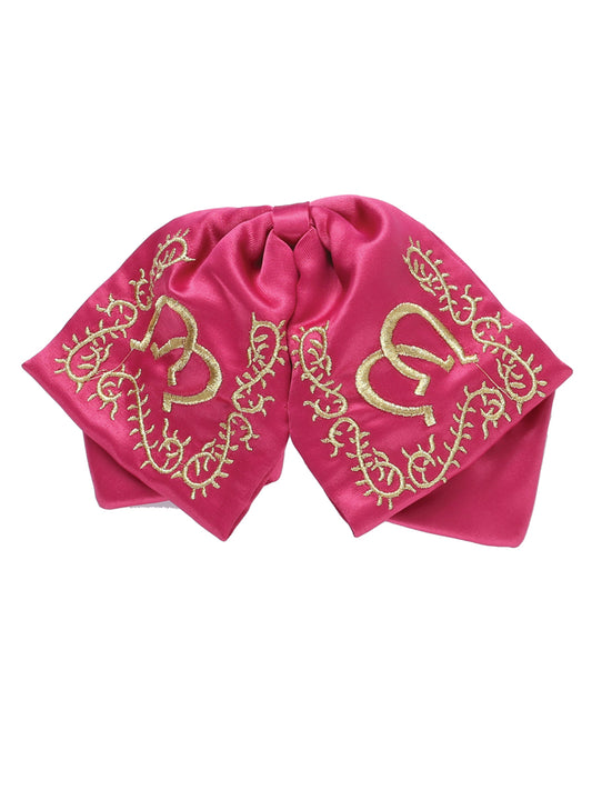 Mexican Charro Bow Tie 100% Polyester Fuchsia/Gold 601762