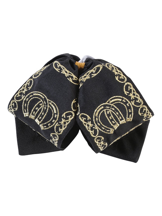 Mexican Charro Bow Tie 100% Polyester Black/Gold 601763