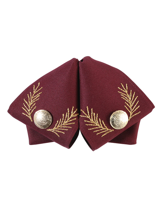 Mexican Charro Bow Tie 100% Polyester Wine/Gold 601784