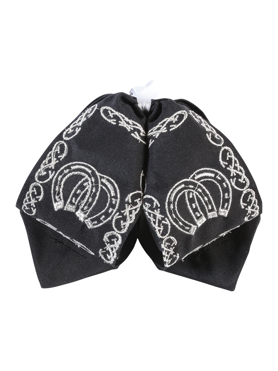 Mexican Charro Bow Tie 100% Polyester Black/Gold 601813